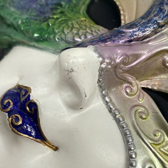 Design Toscano Wall Mask of Venice Peacock 6.5" x 13.5" Mardi Gras - READ - Picture 6 of 14